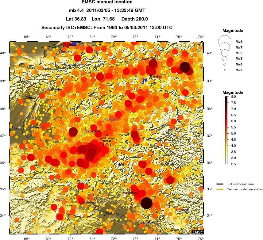 regional magnitude historical seismicity