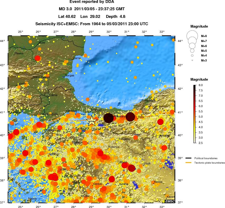 regional magnitude historical seismicity