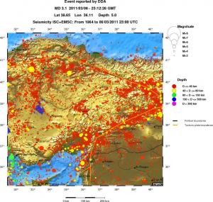 regional historical seismicity