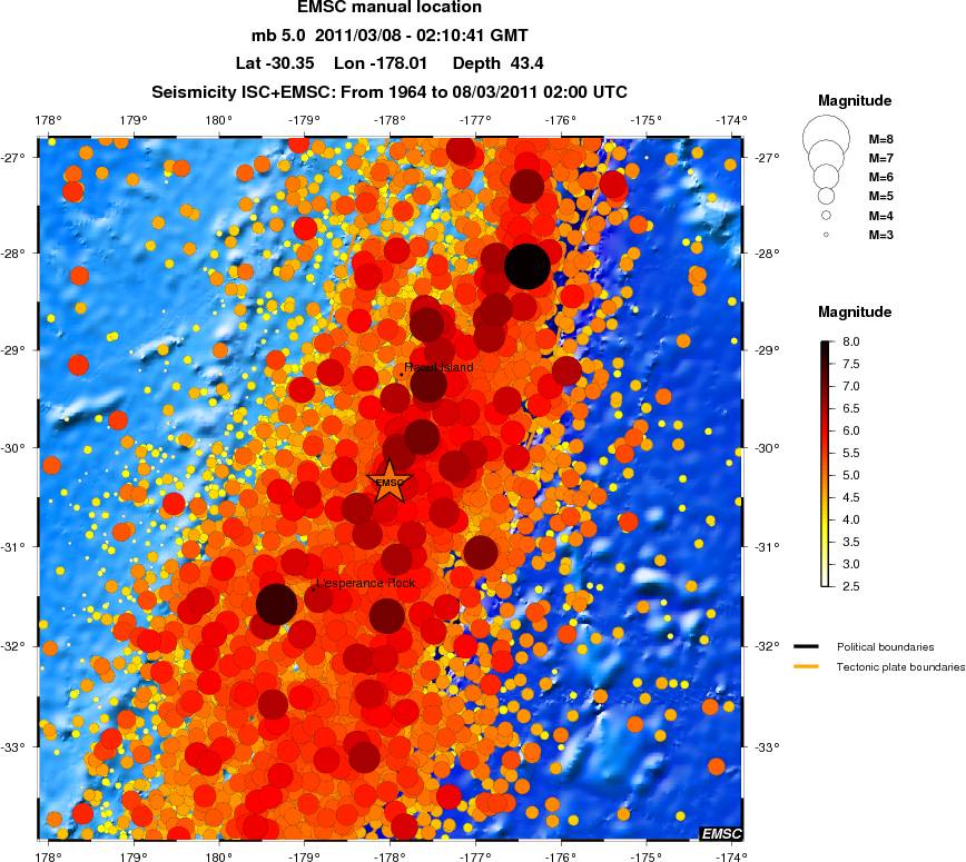 regional magnitude historical seismicity