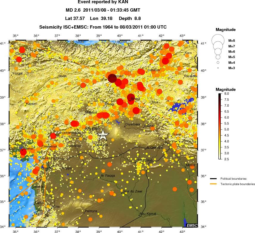 regional magnitude historical seismicity