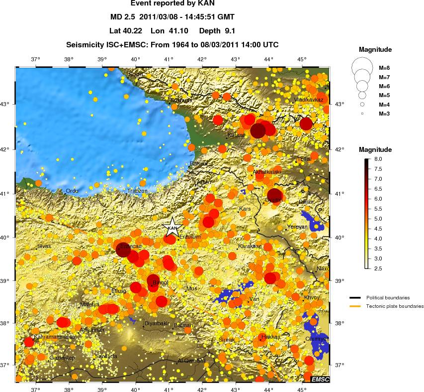 regional magnitude historical seismicity