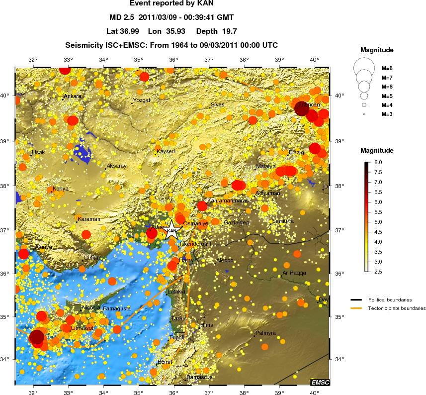regional magnitude historical seismicity