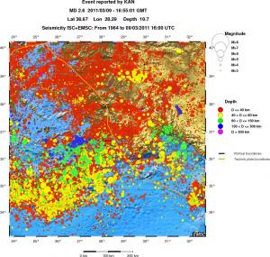 regional historical seismicity