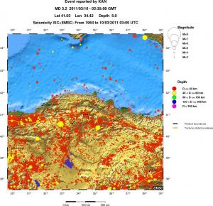regional historical seismicity