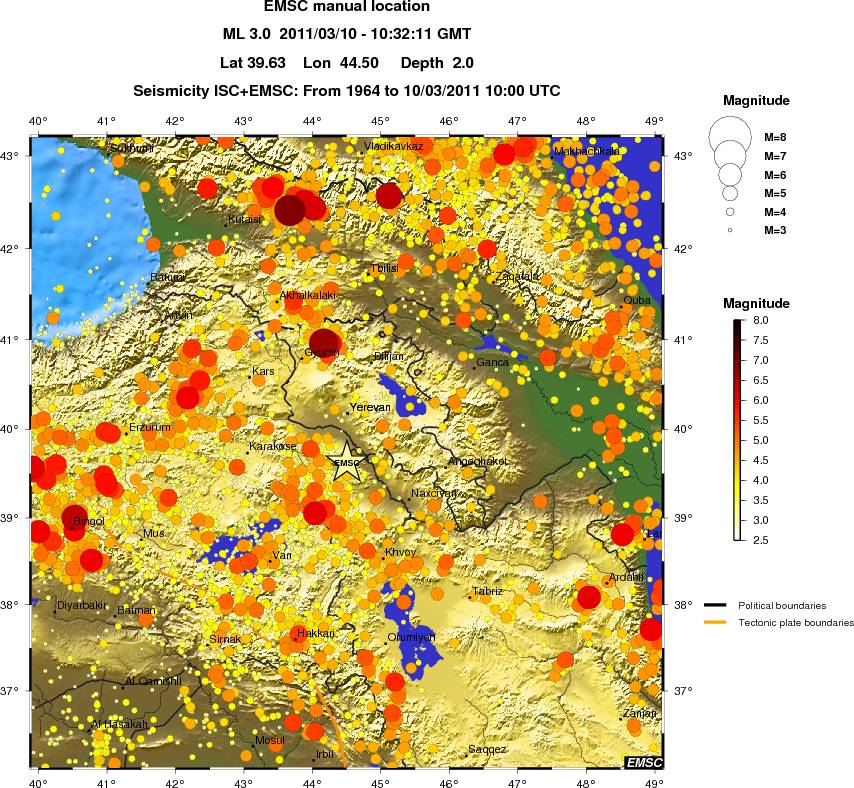 regional magnitude historical seismicity