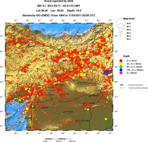 regional historical seismicity
