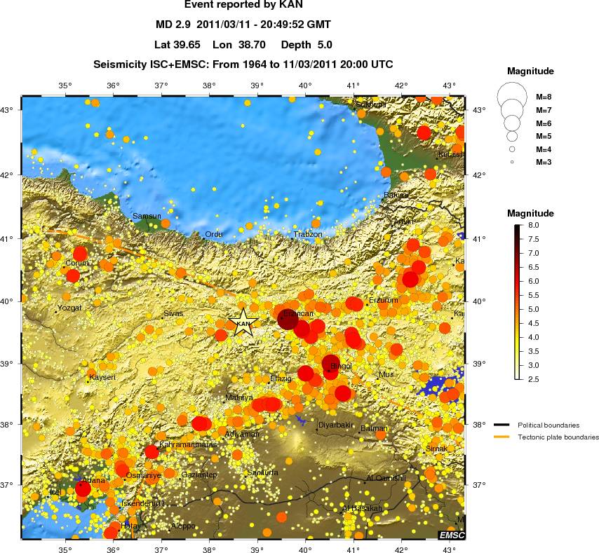regional magnitude historical seismicity
