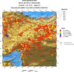regional historical seismicity