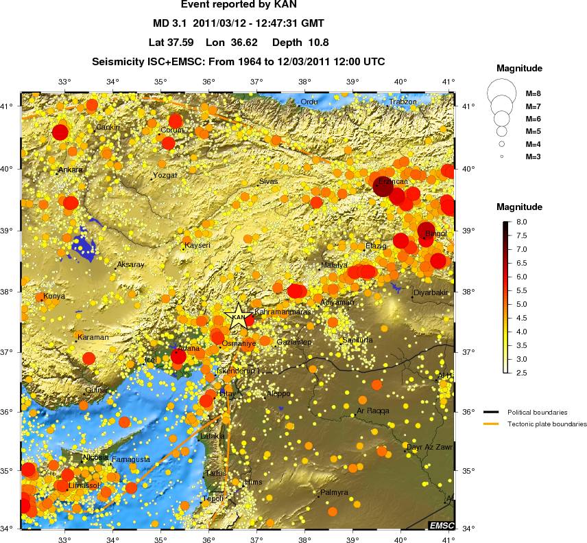 regional magnitude historical seismicity