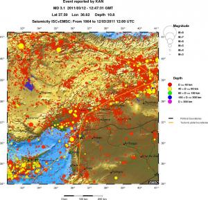 regional historical seismicity