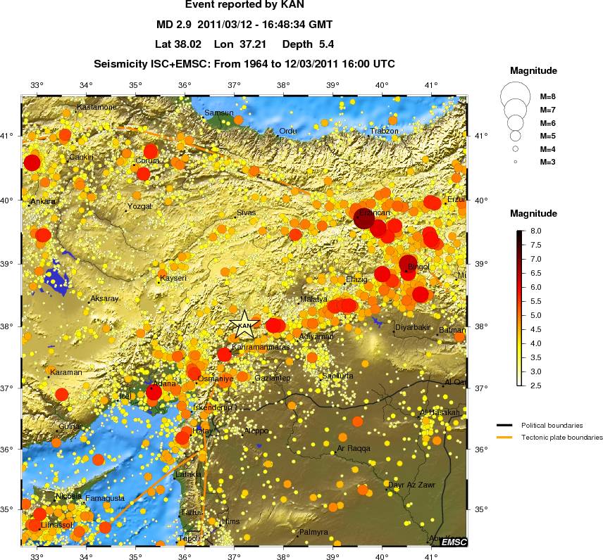 regional magnitude historical seismicity