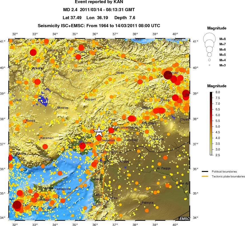 regional magnitude historical seismicity