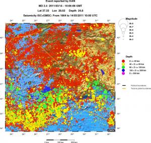 regional historical seismicity