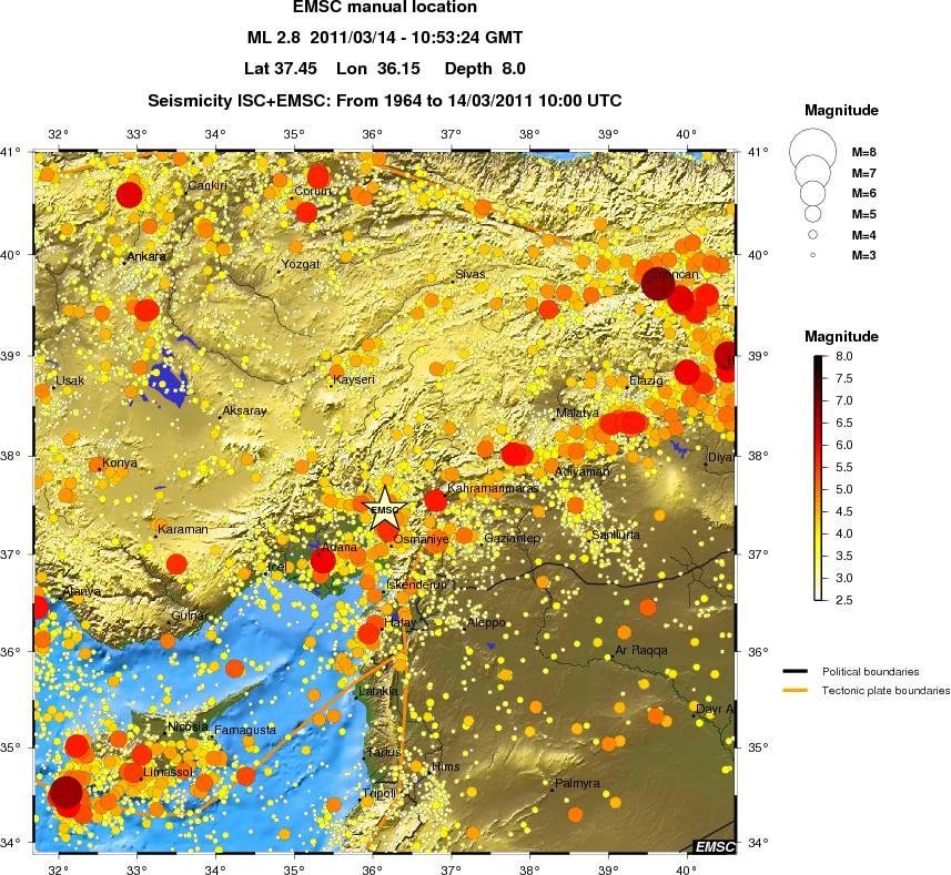 regional magnitude historical seismicity