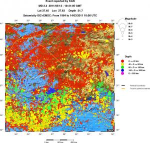 regional historical seismicity