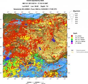 regional historical seismicity