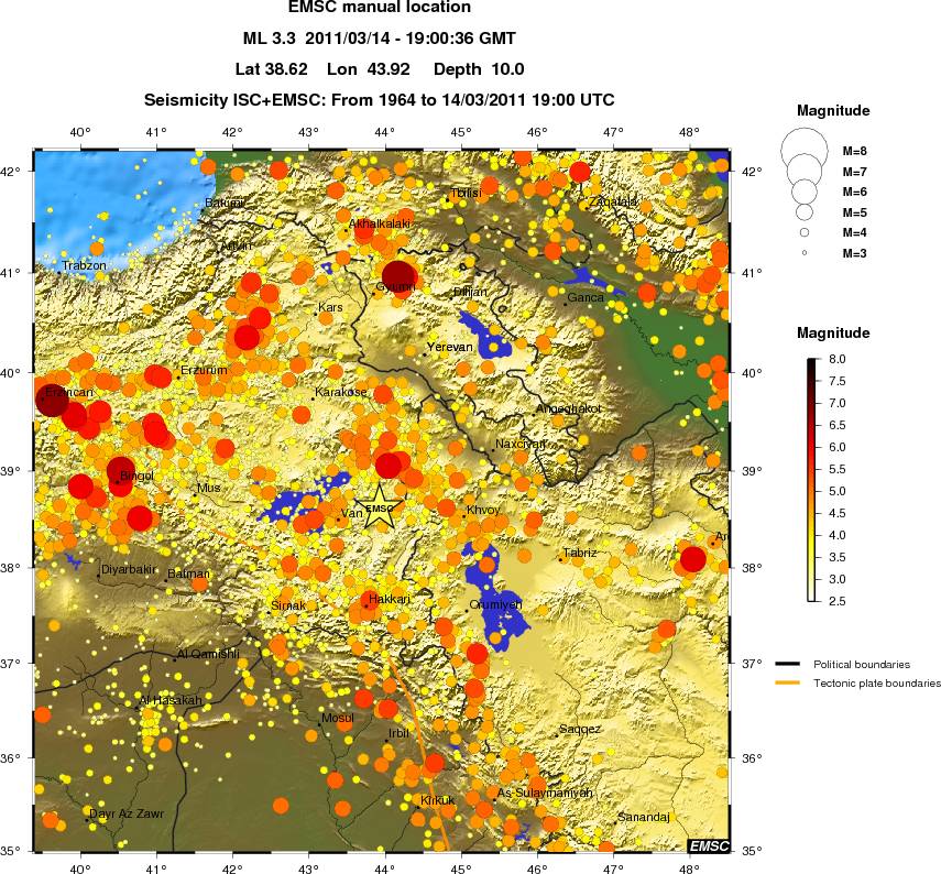 regional magnitude historical seismicity