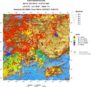 regional historical seismicity
