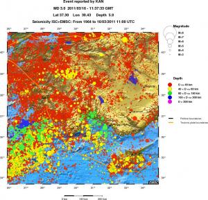 regional historical seismicity