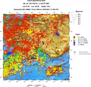 regional historical seismicity