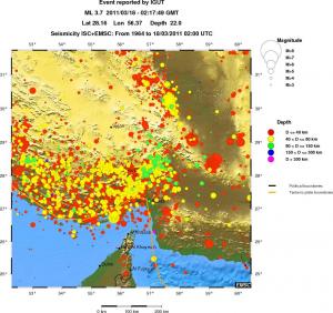 regional historical seismicity