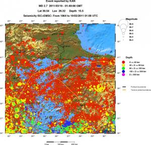 regional historical seismicity