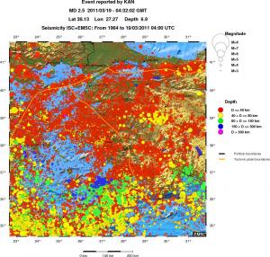 regional historical seismicity
