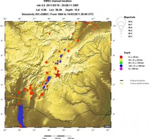 regional historical seismicity