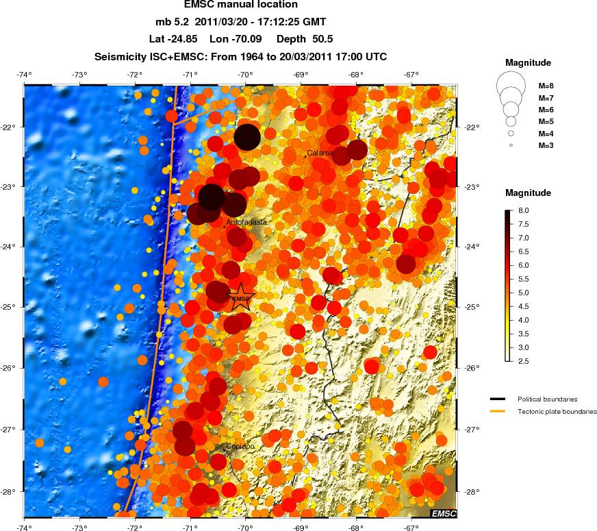 regional magnitude historical seismicity