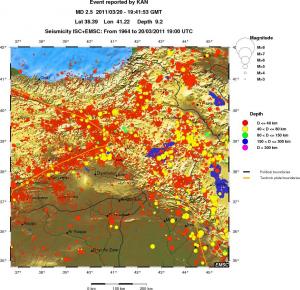 regional historical seismicity