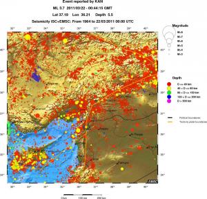 regional historical seismicity