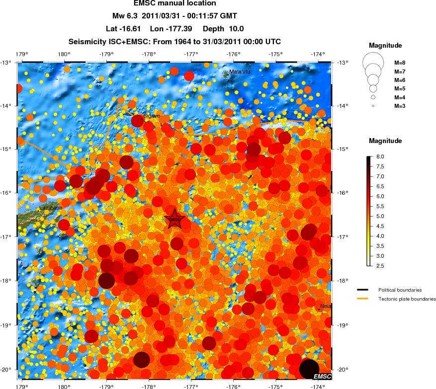 regional magnitude historical seismicity