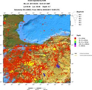 regional historical seismicity
