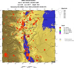 regional historical seismicity