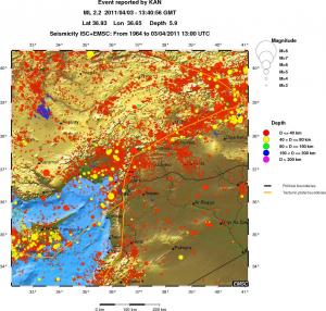regional historical seismicity