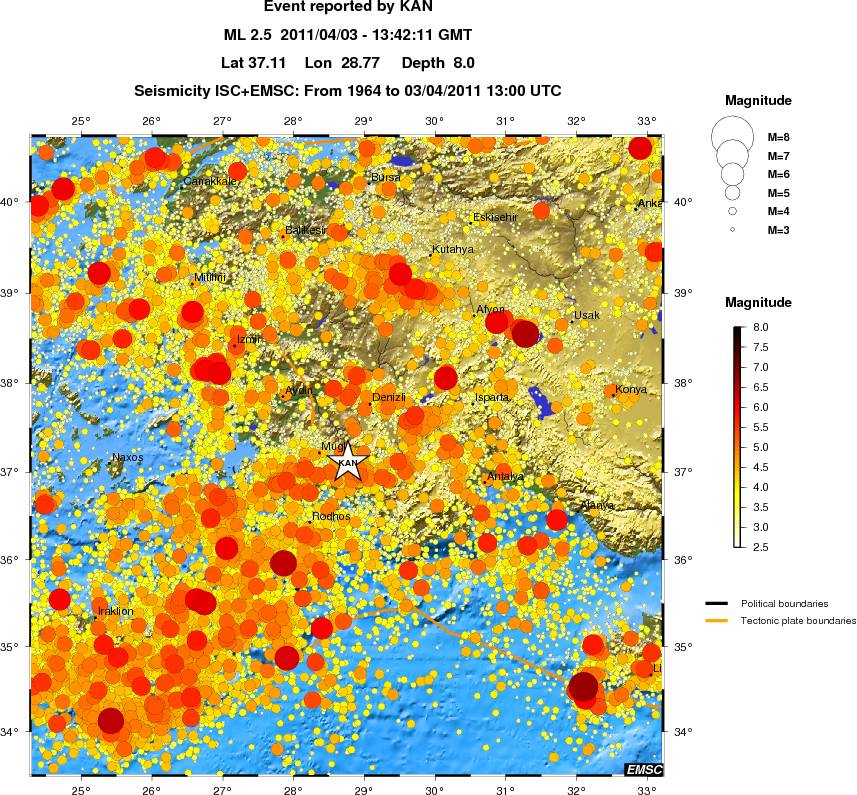 regional magnitude historical seismicity