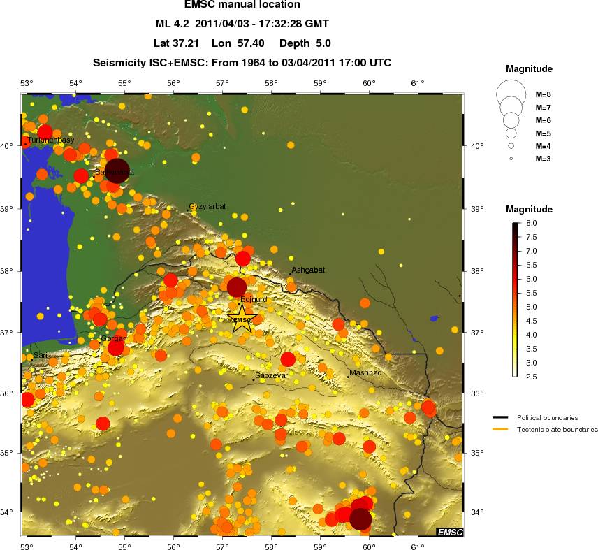 regional magnitude historical seismicity