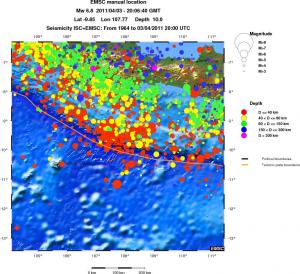 regional historical seismicity