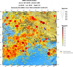 regional magnitude historical seismicity