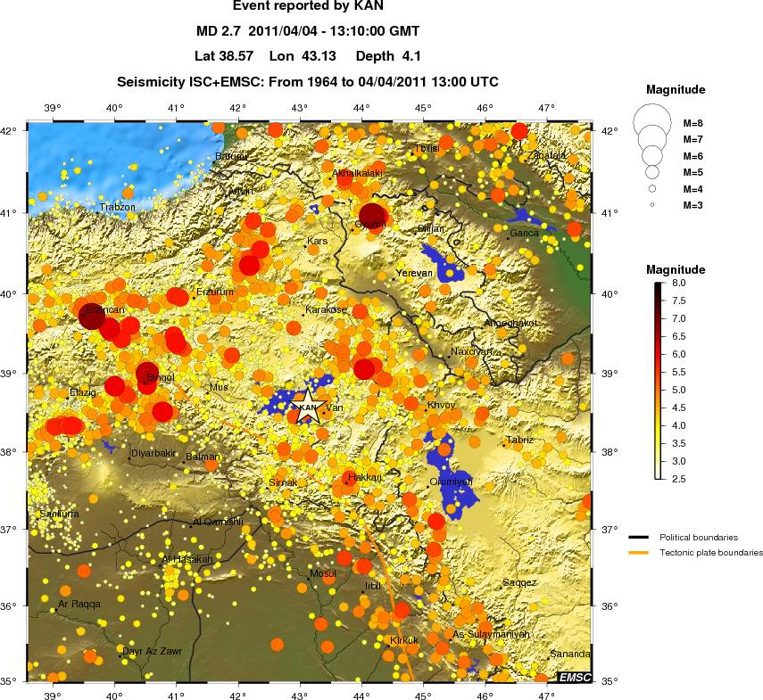 regional magnitude historical seismicity