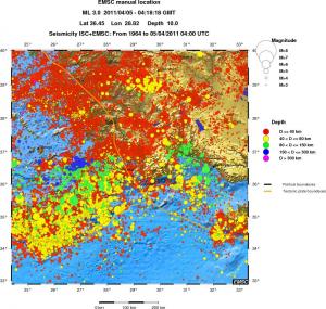 regional historical seismicity