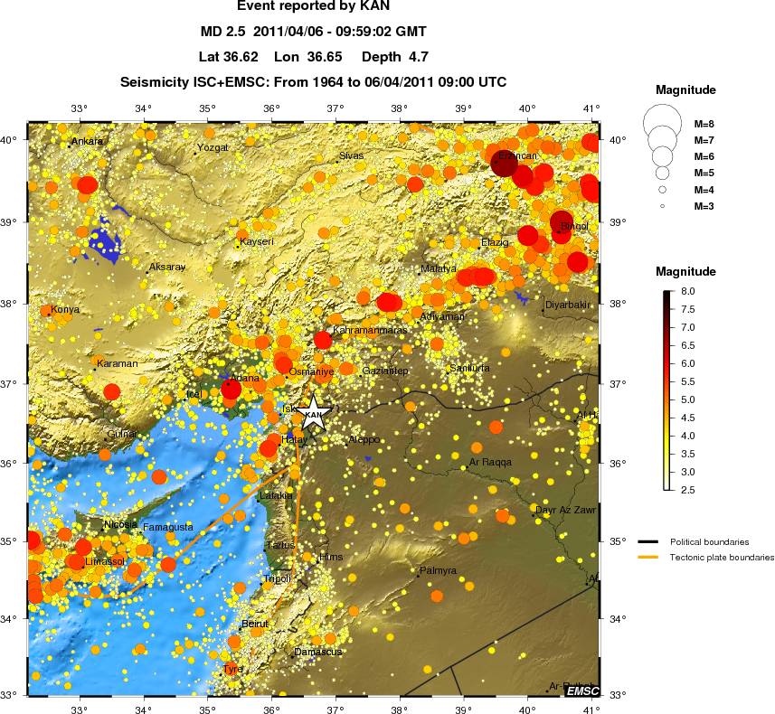 regional magnitude historical seismicity