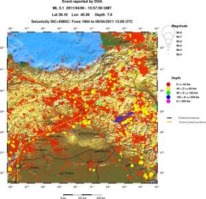 regional historical seismicity