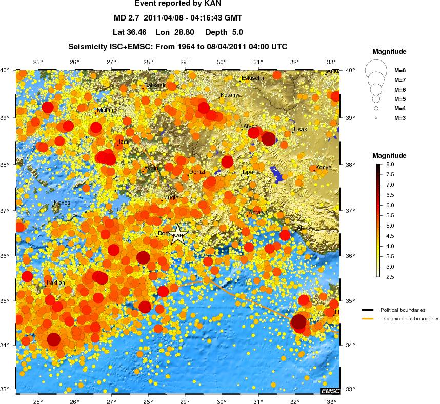 regional magnitude historical seismicity