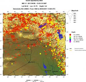 regional historical seismicity