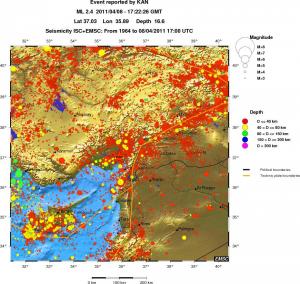 regional historical seismicity