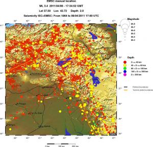 regional historical seismicity