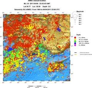 regional historical seismicity