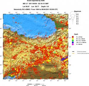 regional historical seismicity